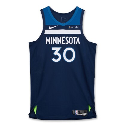 View 1 of Lot 13: Julius Randle Minnesota Timberwolves 2025 NBA Playoffs Western Conference Game Worn Icon Edition Jersey | Matched to 6 Playoff Games | Double-Double