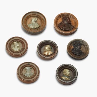 View 1 of Lot 74: Gaming Counters | A group of seven counters, southern Germany, mid-16th century