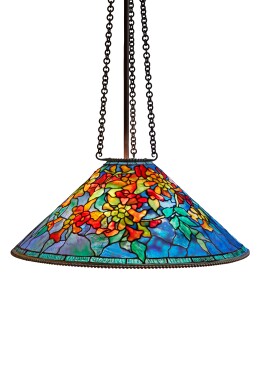 View 1 of Lot 520: "Trumpet Creeper" Chandelier