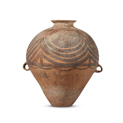 Catalog image of A chinese Neolithic painted pottery jar, Yangshao Culture, 3rd-2nd Millennium B.C.