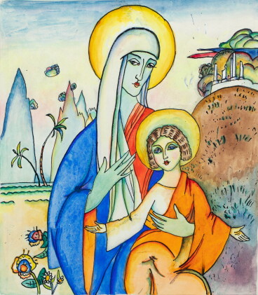 Catalog image of wassily kandinsky | madonna und kind (madonna and child)
