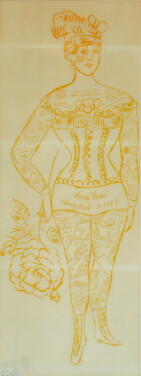 View 1 of Lot 11: Tattooed Woman Holding a Rose (not in F. & S.)