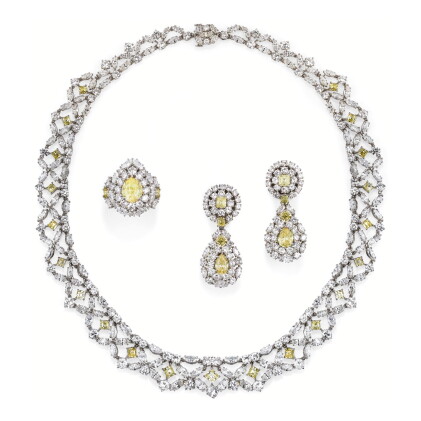 Catalog image of demi-parure diamants, david webb | diamond demi-parure, david webb