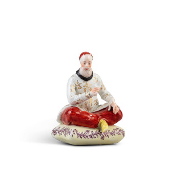 View 1 of Lot 791:  A Vienna porcelain figure of a seated Turkish man drinking coffee, circa 1770