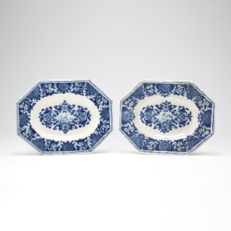 View 1 of Lot 298: Two Turin maiolica octagonal dishes, Rossetti manufactory, circa 1740