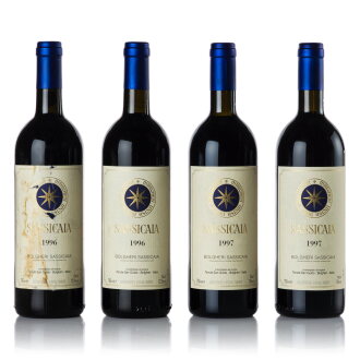 View 1 of Lot 446: Sassicaia 1996/1997 (4 BT)