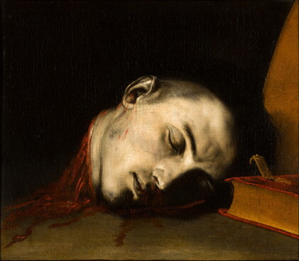 Catalog image of the severed head of saint januarius