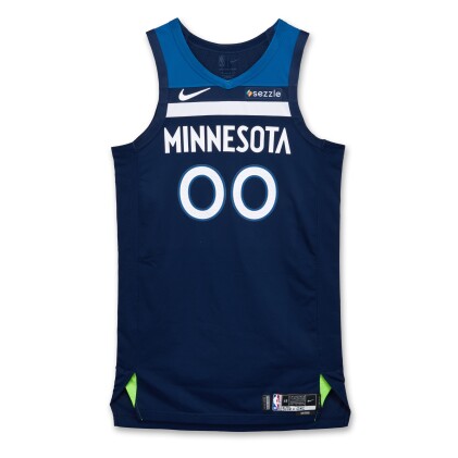 View 1 of Lot 72: Terrence Shannon Jr. Minnesota Timberwolves 2025 NBA Playoffs Western Conference Finals Game Worn Icon Edition Jersey | Game 3 | Matched to 2 Playoff Games 