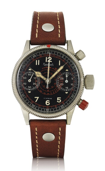 A STAINLESS STEEL CHRONOGRAPH PILOT WRISTWATCH WITH TELEMETER, T