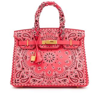 View 1 of Lot 122: Limited Edition Jay Ahr Bandana Rose Extreme Epsom Birkin 30 Gold Hardware, 2019