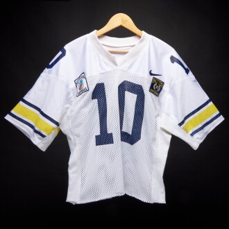 View 1 of Lot 26: Tom Brady University of Michigan Game Worn Jersey | 1995 Builders Square Alamo Bowl | Brady’s First Bowl Game