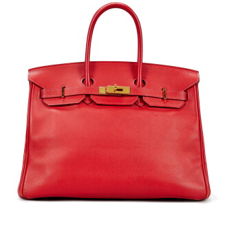 View 1 of Lot 32: Rouge Vif Swift Birkin 35 Gold Hardware, 2009