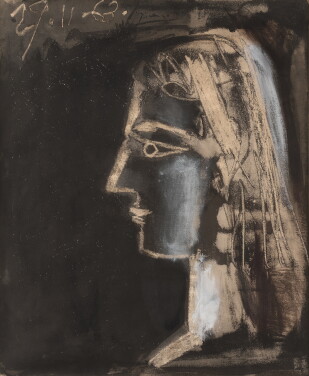 View 1 of Lot 371: Tête de femme, profil