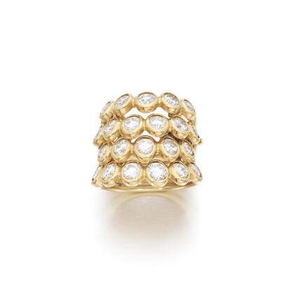Catalog image of Diamond ring, 'Quatre corps', circa 1960