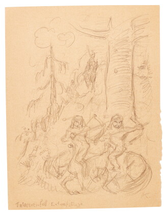 Catalog image of alfred kubin | tatareneinfall entwurfskizze (sketch of a tatar invasion)