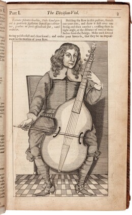 View 1 of Lot 112: C. Simpson. Chelys...The Division-Viol, Editio Secunda, 1667