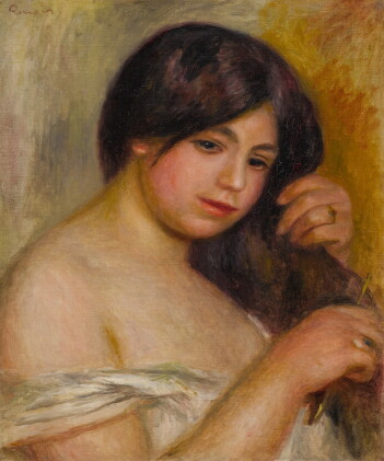 Catalog image of pierre-auguste renoir | femme se peignant