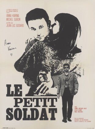 LE PETIT SOLDAT (1963) POSTER, FRENCH, SIGNED BY ANNA KARINA