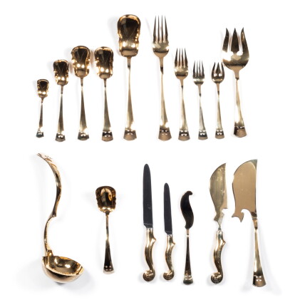 Catalog image of arman | violon service, a set of silver and silver guilded cutlery
