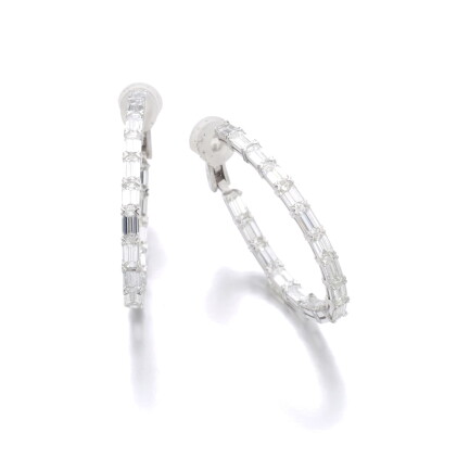 Catalog image of pair of diamond earrings