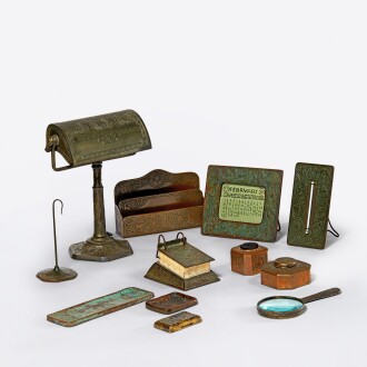 View 1 of Lot 7: Twelve-Piece "Zodiac" Desk Set