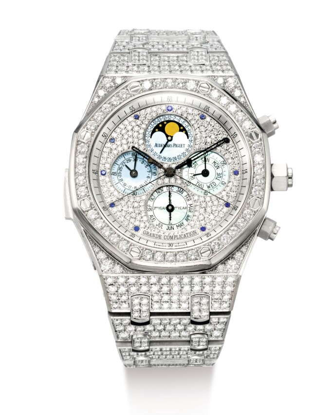 Audemars Piguet Royal Oak white gold diamond set watch
