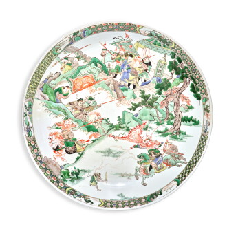 View 1 of Lot 701: A Large Chinese Famille-Verte 'Investiture of the Gods' Charger, Qing Dynasty, Kangxi Period
