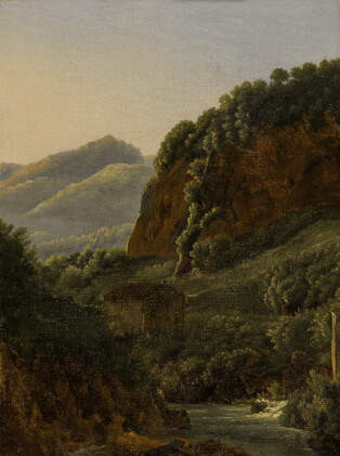 Catalog image of sold without reserve, louis gauffier | view of the ravine at san cosimato