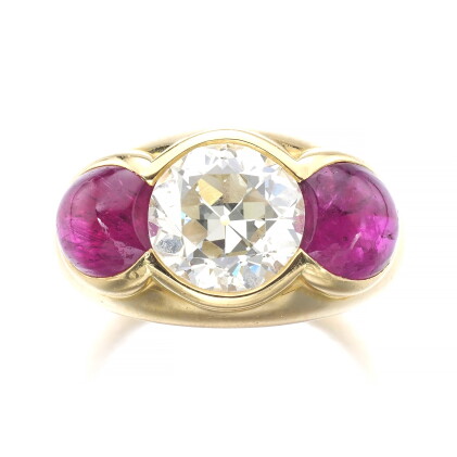 Catalog image of Diamond and ruby ring