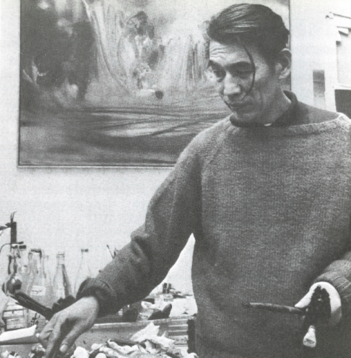 Chu Teh-Chun in his studio