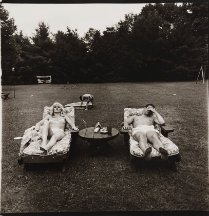 Catalog image of diane arbus | 'a family on their lawn one sunday in westchester, n. y.'