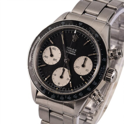 Catalog image of rolex | daytona, ref. 6263, a stainless steel chronograph wristwatch with “sigm…