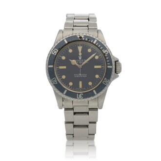 View 1 of Lot 11: Submariner, Ref. 5513 Stainless steel wristwatch with date and bracelet Circa 1970
