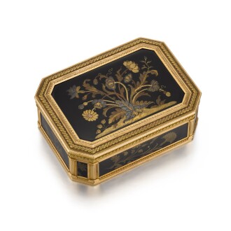 View 1 of Lot 8: A two-colour gold and tortoiseshell piqué snuff box, Adrien-Jean-Maximilien Vachette, Paris, 1781
