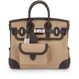 View 1 of Lot 549: Limited Edition Bai Brun Swift and Mousse Toile Goeland Cargo Birkin  25 Palladium Hardware, 2025