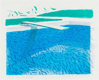 View 1 of Lot 330: Lithographic Water Made of Lines, Crayon, and a Blue Wash (Museum of Contemporary Art Tokyo 212)