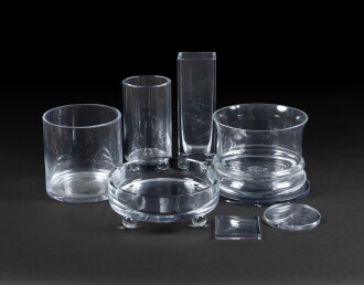 View 1 of Lot 1165: Karl Lagerfeld for Orrefors, Sweden Set of vases and coasters, model created in 2011 | Karl Lagerfeld pour Orrefors, Suède Ensemble de vases et sous-vases, modèle créé en 2011