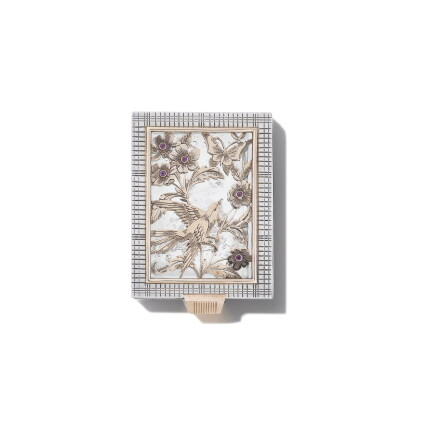 Catalog image of Boucheron | Poudrier argent et rubis | Silver and ruby powder compact
