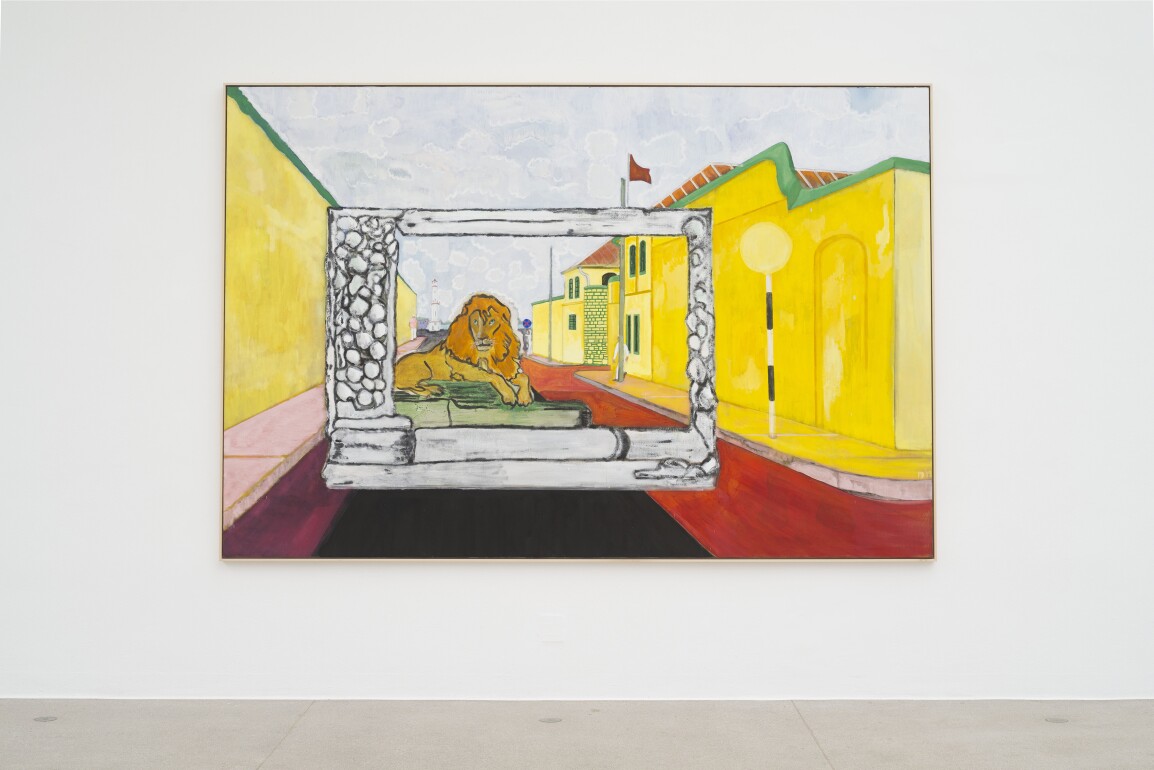 Installation view of Lion in the Road (Sailors), 2019, at Secession, Vienna