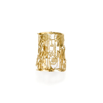 Catalog image of manchette or, arman, vers 1985 | gold cuff, arman, circa 1985