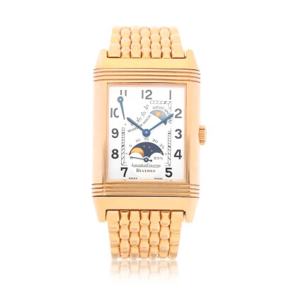 Catalog image of Jaeger-LeCoultre | Reverso Sun Moon, Reference 270.2.63, A pink gold reversible…