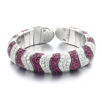 Catalog image of Ruby and diamond bangle
