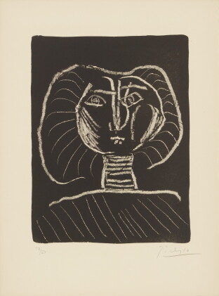 Catalog image of Tête de Femme Fond noir (B. 376; M. 2)