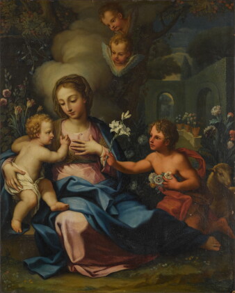 Catalog image of balthazar beschey | madonna and child with the infant saint john the baptist