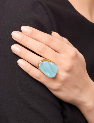 Catalog image of Gold and Chalcedony Ring