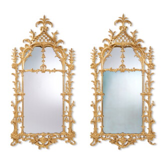 View 1 of Lot 25: A Pair of George III Giltwood Mirrors, circa 1765