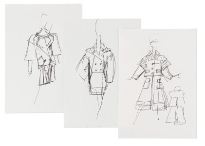 Catalog image of Three original sketches for fashion | Trois croquis de mode originaux