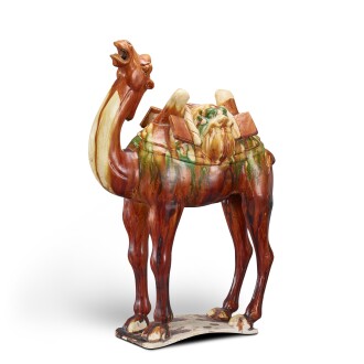 View 1 of Lot 814: A sancai-glazed figure of a camel Tang dynasty | 唐 三彩駱駝