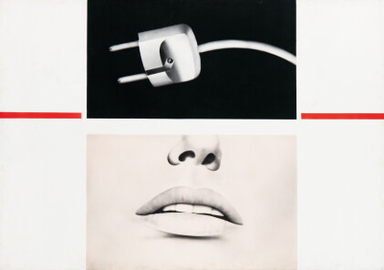 Catalog image of peter klasen | bouche sur fond rose no. 2