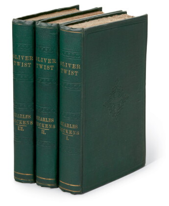 Catalog image of dickens, oliver twist, 1841, "third edition", publisher's cloth